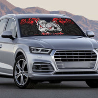 Personalised Aotearoa Bulldog Auto Sun Shade NZ Maori Tattoo - Polynesian Pride