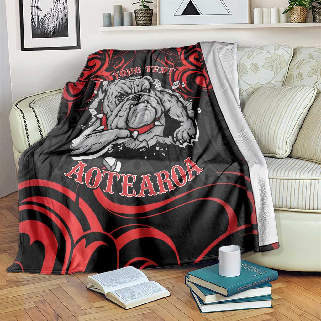 Personalised Aotearoa Bulldog Blanket NZ Maori Tattoo