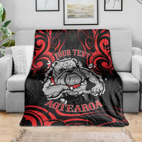 Personalised Aotearoa Bulldog Blanket NZ Maori Tattoo