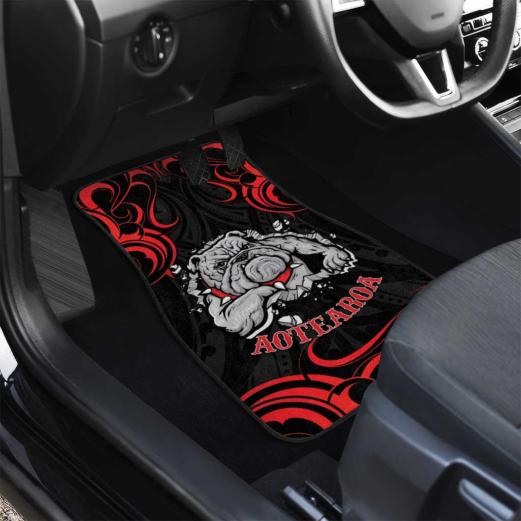 Personalised Aotearoa Bulldog Car Mats NZ Maori Tattoo