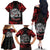 Personalised Aotearoa Bulldog Family Matching Off The Shoulder Long Sleeve Dress and Hawaiian Shirt NZ Maori Tattoo