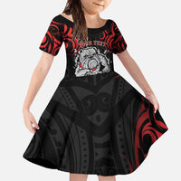 Personalised Aotearoa Bulldog Family Matching Tank Maxi Dress and Hawaiian Shirt NZ Maori Tattoo