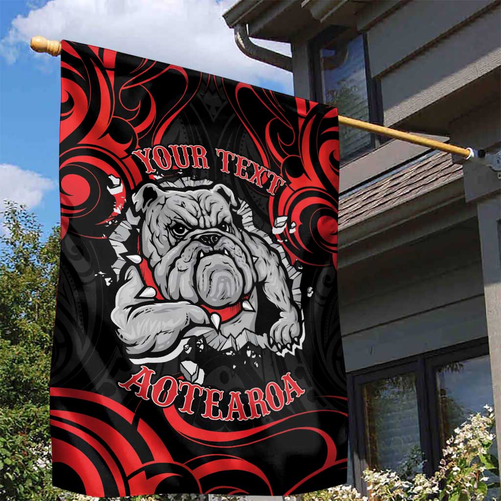 Personalised Aotearoa Bulldog Garden Flag NZ Maori Tattoo