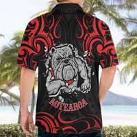 Personalised Aotearoa Bulldog Hawaiian Shirt NZ Maori Tattoo