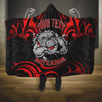 Personalised Aotearoa Bulldog Hooded Blanket NZ Maori Tattoo