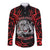 Personalised Aotearoa Bulldog Long Sleeve Button Shirt NZ Maori Tattoo
