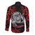 Personalised Aotearoa Bulldog Long Sleeve Button Shirt NZ Maori Tattoo