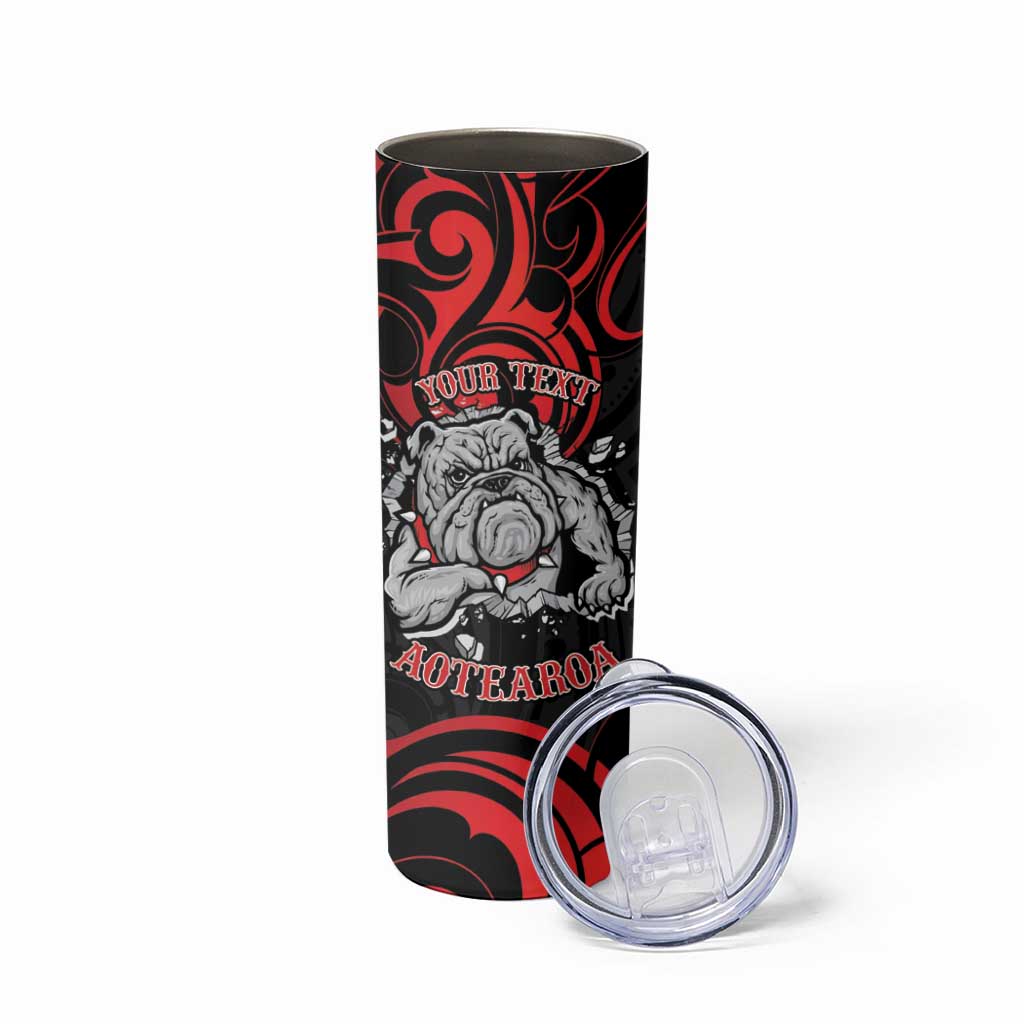 Personalised Aotearoa Bulldog Skinny Tumbler NZ Maori Tattoo LT14 - Polynesian Pride