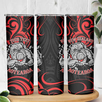 Personalised Aotearoa Bulldog Skinny Tumbler NZ Maori Tattoo LT14 - Polynesian Pride