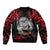Personalised Aotearoa Bulldog Sleeve Zip Bomber Jacket NZ Maori Tattoo