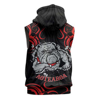 Aotearoa Bulldog Sleeveless Zip Hoodie NZ Maori Tattoo LT14 - Polynesian Pride