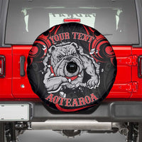 Personalised Aotearoa Bulldog Spare Tire Cover NZ Maori Tattoo
