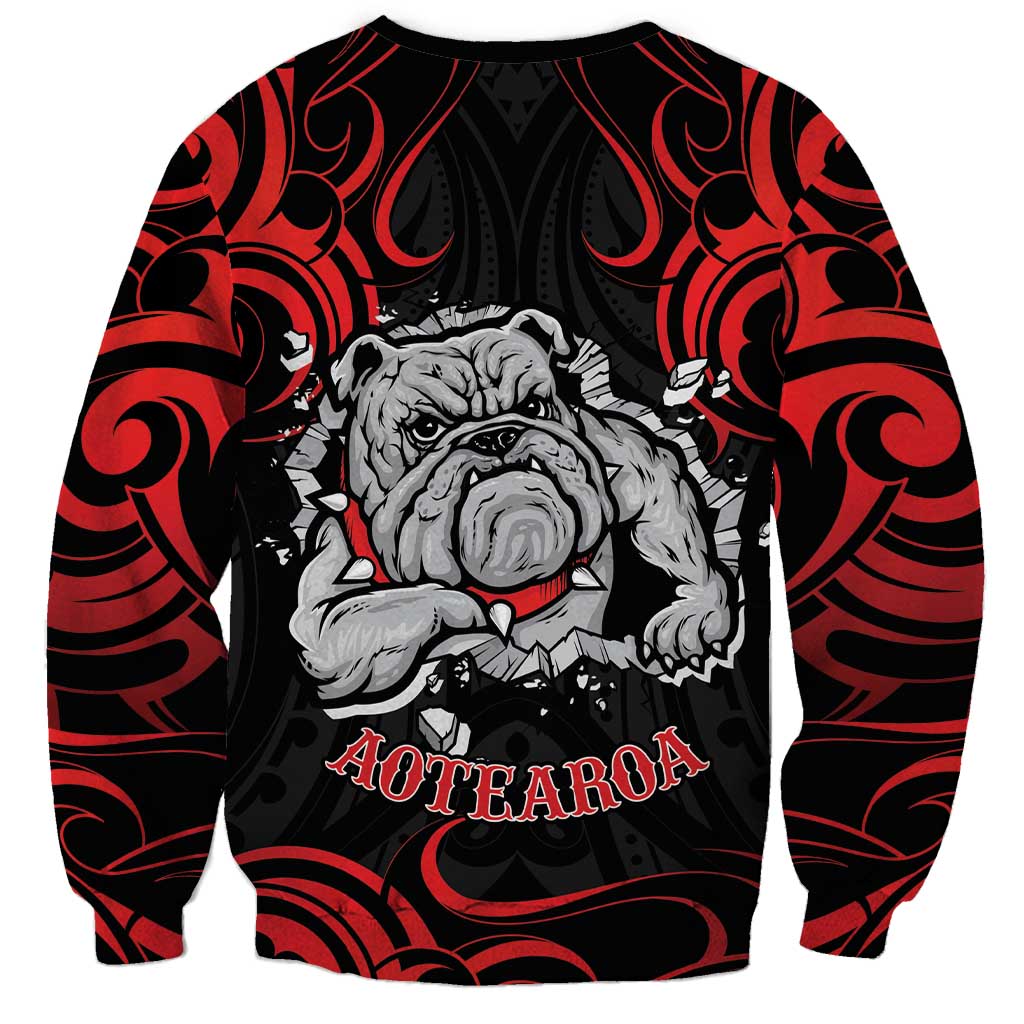 Personalised Aotearoa Bulldog Sweatshirt NZ Maori Tattoo