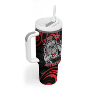 Personalised Aotearoa Bulldog Tumbler With Handle NZ Maori Tattoo LT14 - Polynesian Pride