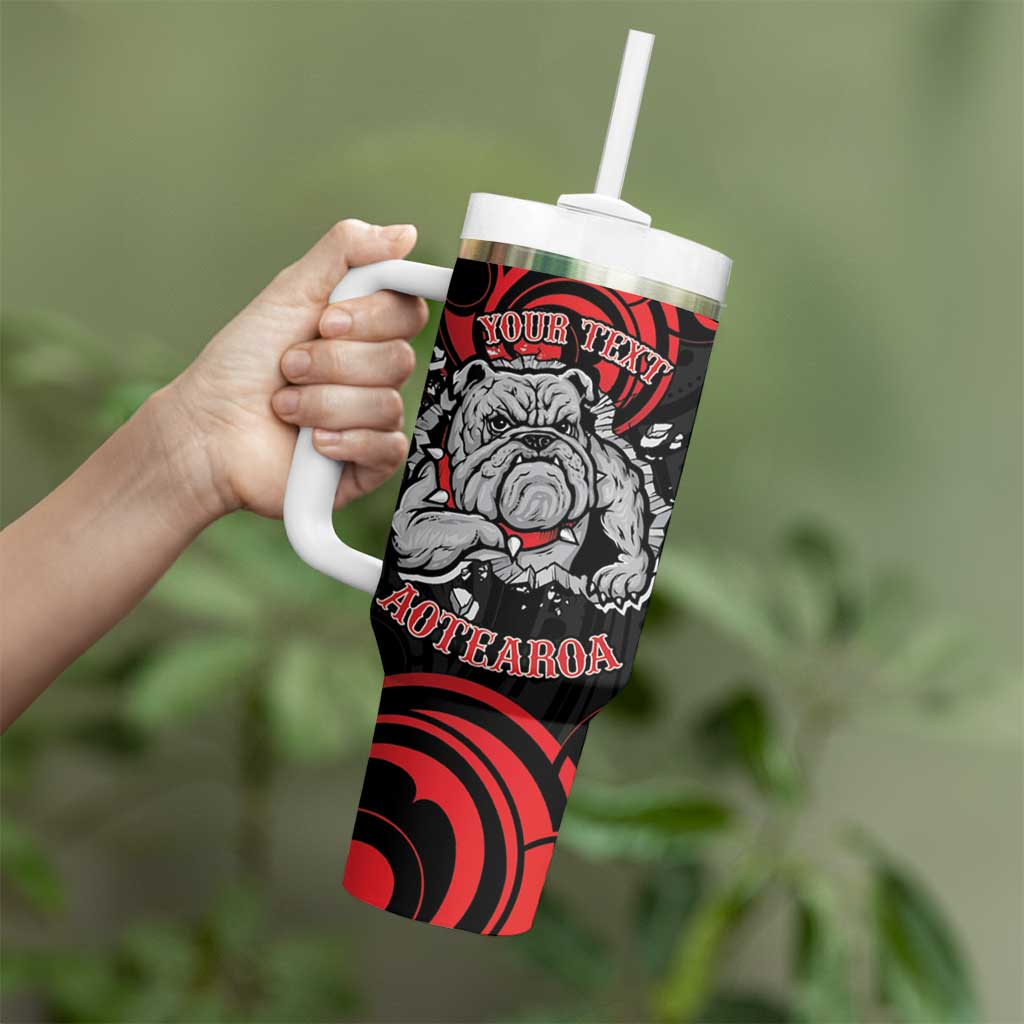 Personalised Aotearoa Bulldog Tumbler With Handle NZ Maori Tattoo LT14 - Polynesian Pride
