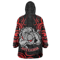 Personalised Aotearoa Bulldog Wearable Blanket Hoodie NZ Maori Tattoo