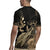 Gold Aloha Hawaii Rugby Jersey Snorkeling With Sea Turtle Polynesian Pattern