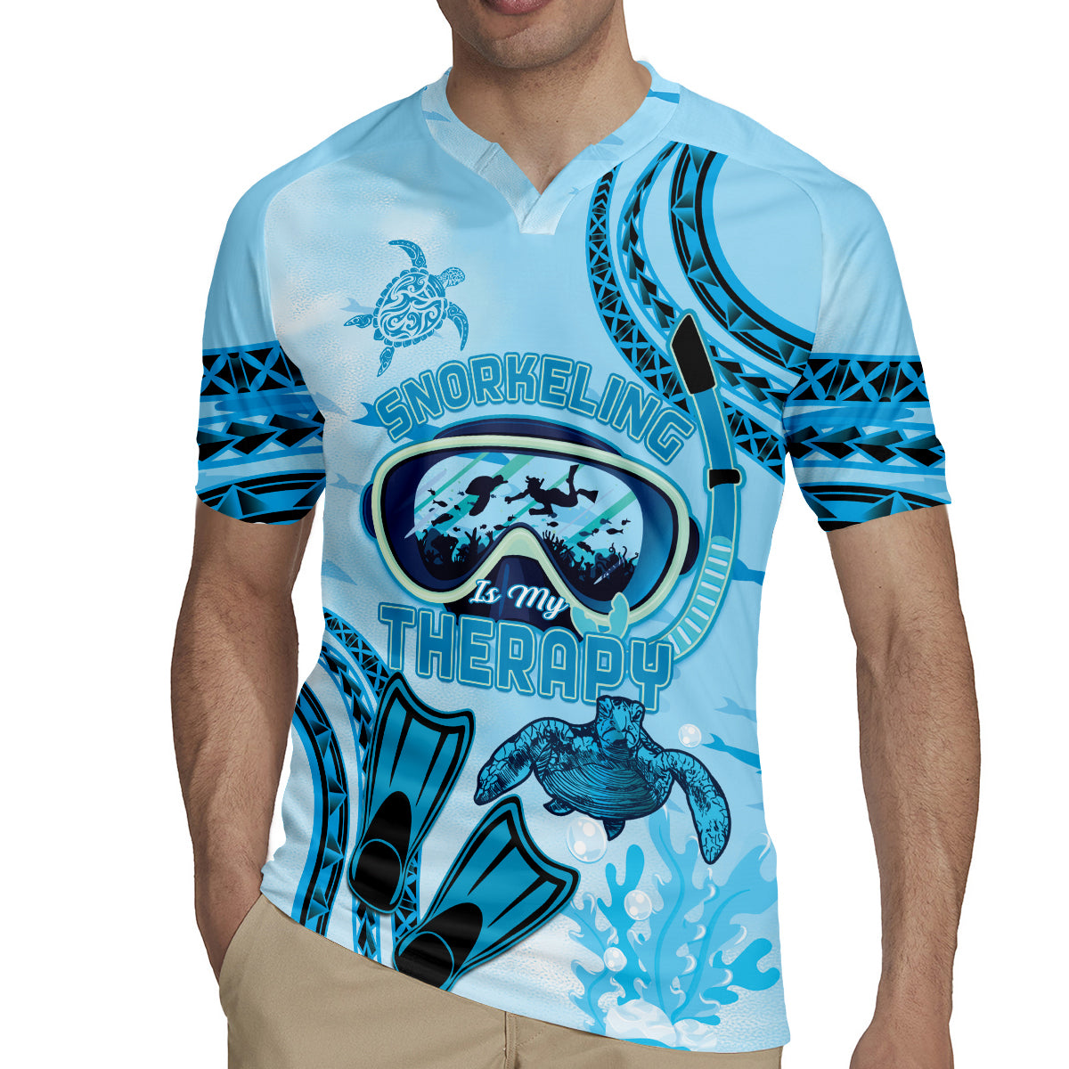 Hawaii Sea Turtle Snorkeling Is My Therapy Rugby Jersey