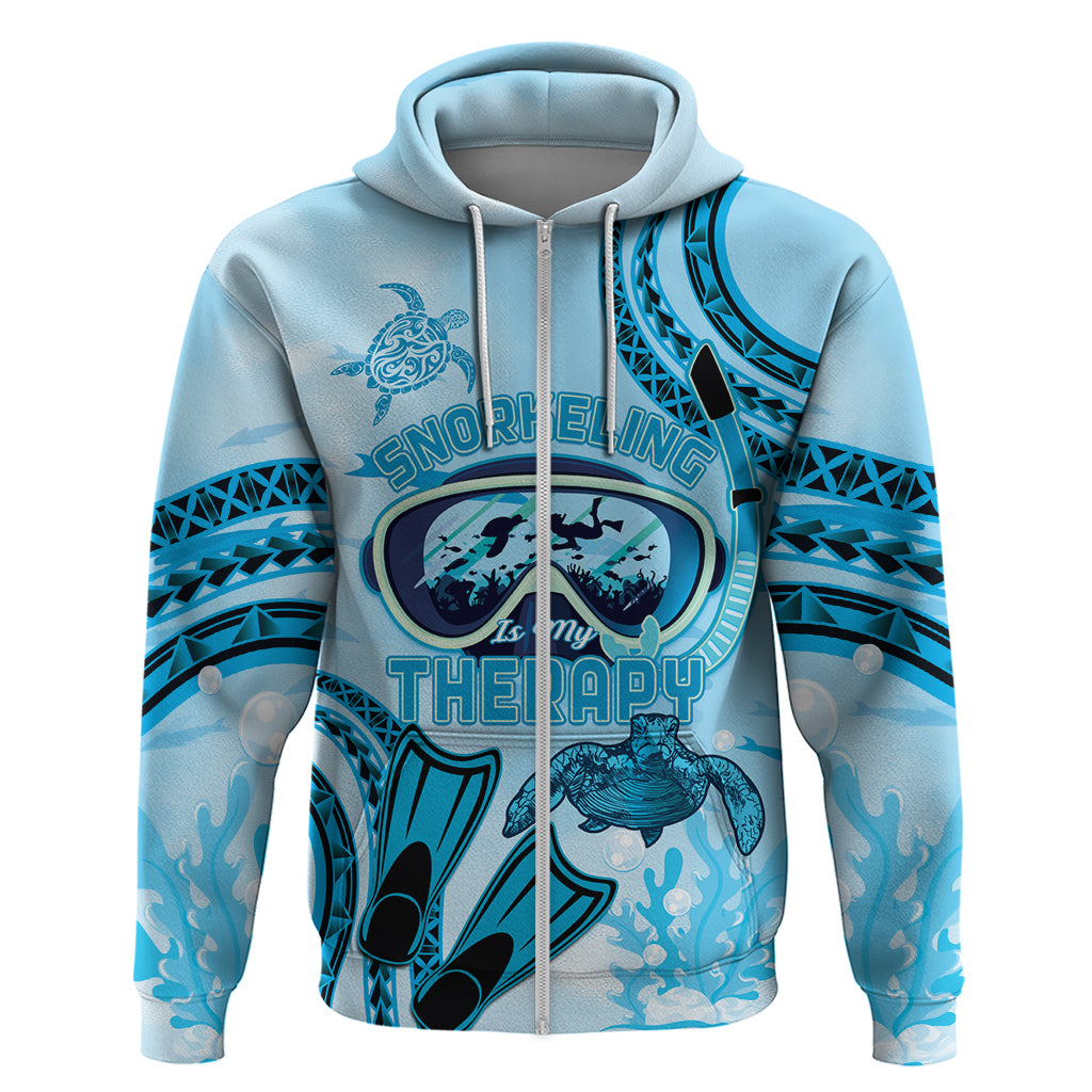 Hawaii Sea Turtle Snorkeling Is My Therapy Zip Hoodie