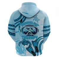 Hawaii Sea Turtle Snorkeling Is My Therapy Zip Hoodie