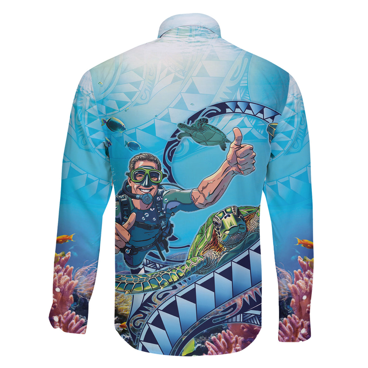 Hawaii Snorkeling Honu Turtle Family Matching Long Sleeve Bodycon Dress and Hawaiian Shirt Under The Ocean Vibes
