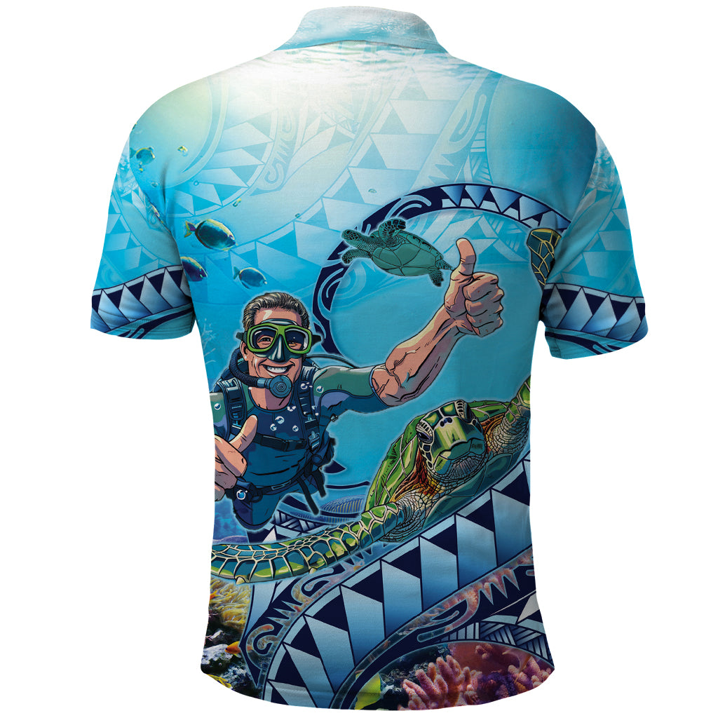 Hawaii Snorkeling Honu Turtle Polo Shirt Under The Ocean Vibes