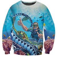 Hawaii Snorkeling Honu Turtle Sweatshirt Under The Ocean Vibes