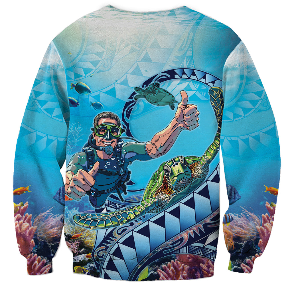 Hawaii Snorkeling Honu Turtle Sweatshirt Under The Ocean Vibes