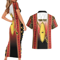 Personalised Bukidnon Philippines Couples Matching Short Sleeve Bodycon Dress and Hawaiian Shirt The Food Basket of Region X