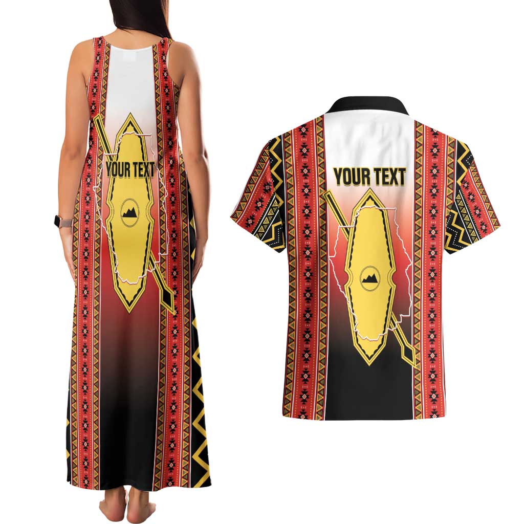 Personalised Bukidnon Philippines Couples Matching Tank Maxi Dress and Hawaiian Shirt The Food Basket of Region X