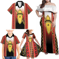 Personalised Bukidnon Philippines Family Matching Off Shoulder Maxi Dress and Hawaiian Shirt The Food Basket of Region X LT14 - Polynesian Pride