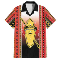 Personalised Bukidnon Philippines Family Matching Off Shoulder Maxi Dress and Hawaiian Shirt The Food Basket of Region X LT14 Dad's Shirt - Short Sleeve Red - Polynesian Pride