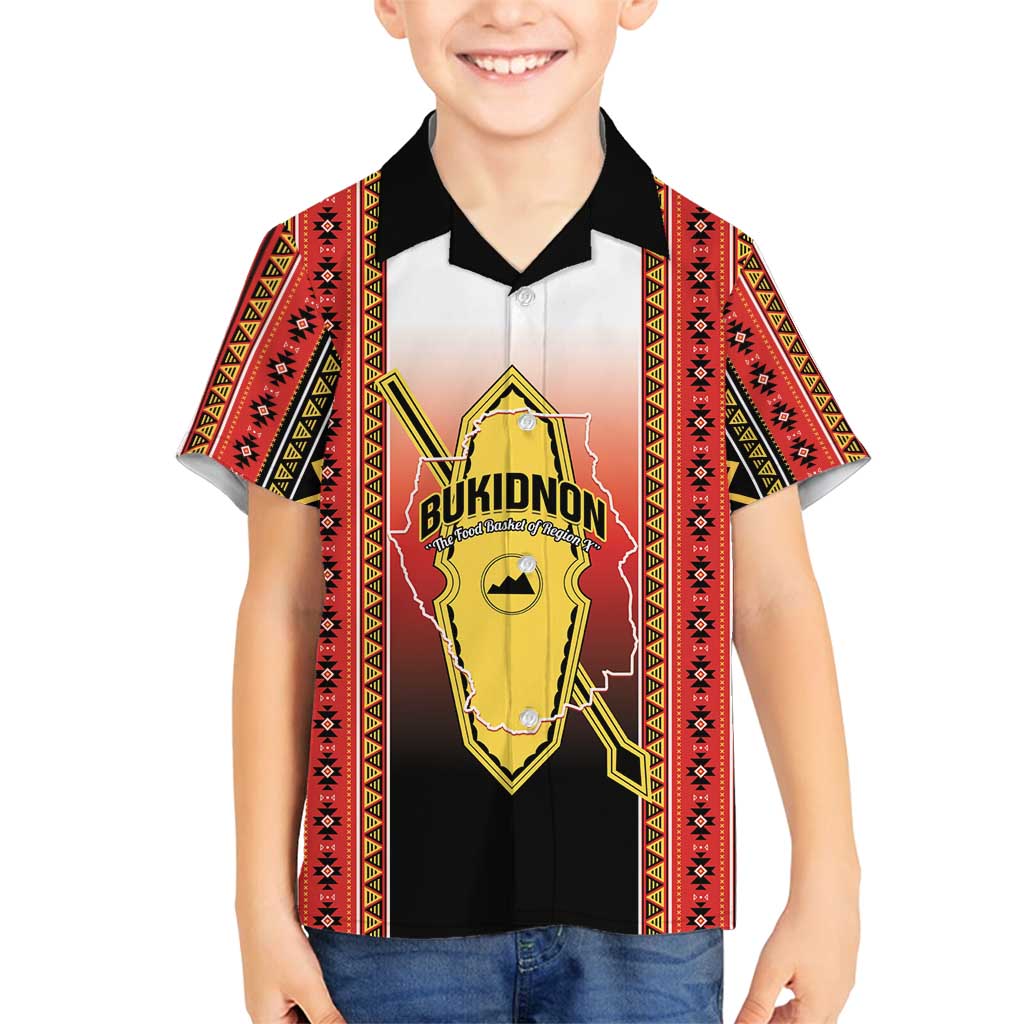 Personalised Bukidnon Philippines Family Matching Puletasi and Hawaiian Shirt The Food Basket of Region X LT14 Son's Shirt Red - Polynesian Pride