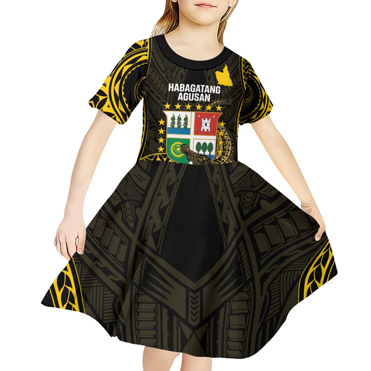 Agusan del Sur Philippines Kid Short Sleeve Dress Habagatang Agusan Lolong