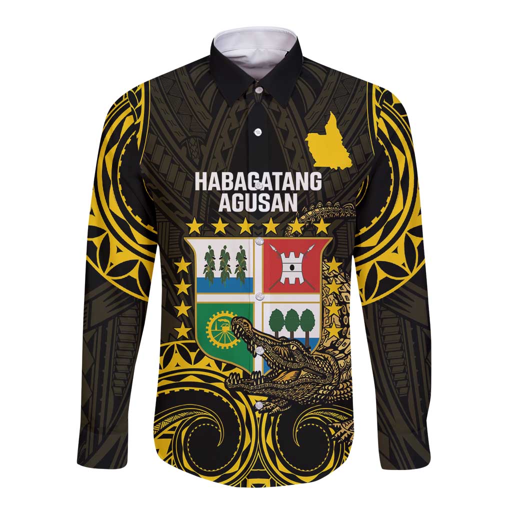 Agusan del Sur Philippines Long Sleeve Button Shirt Habagatang Agusan Lolong