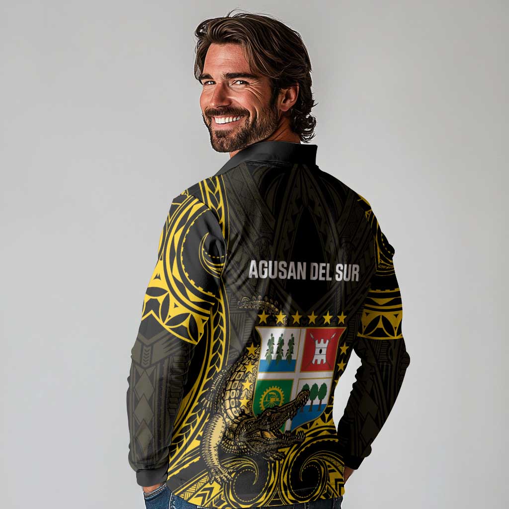 Agusan del Sur Philippines Long Sleeve Polo Shirt Habagatang Agusan Lolong