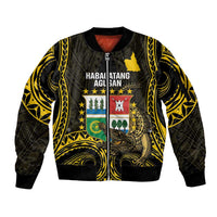 Agusan del Sur Philippines Sleeve Zip Bomber Jacket Habagatang Agusan Lolong