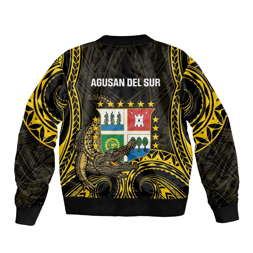 Agusan del Sur Philippines Sleeve Zip Bomber Jacket Habagatang Agusan Lolong