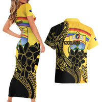 Quezon Province Couples Matching Short Sleeve Bodycon Dress and Hawaiian Shirt Cocolandia Philippines Turtle