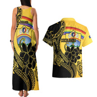 Quezon Province Couples Matching Tank Maxi Dress and Hawaiian Shirt Cocolandia Philippines Turtle