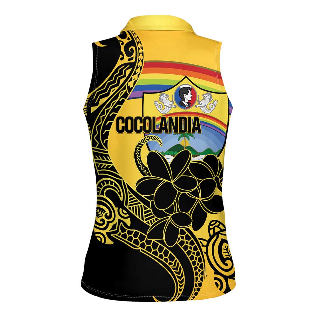 Quezon Province Women Sleeveless Polo Shirt Cocolandia Philippines Turtle