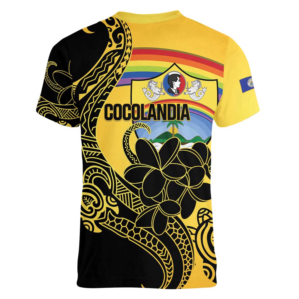 Quezon Province Women V-Neck T-Shirt Cocolandia Philippines Turtle