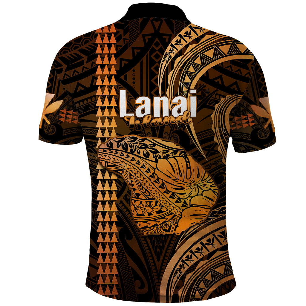 Polynesian Pride Hawaiian Islands Polo Shirt Lani Map Gold Kanaka With Kakau LT14 - Polynesian Pride