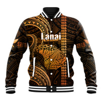 Personalised Hawaiian Islands Baseball Jacket Lani Map Gold Kanaka With Kakau LT14 Unisex Gold - Polynesian Pride