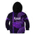 Polynesian Pride Hawaiian Islands Kid Hoodie Kauai Map Purple Kanaka With Kakau LT14 - Polynesian Pride