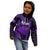 Polynesian Pride Hawaiian Islands Kid Hoodie Kauai Map Purple Kanaka With Kakau LT14 - Polynesian Pride