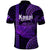 Polynesian Pride Hawaiian Islands Polo Shirt Kauai Map Purple Kanaka With Kakau LT14 - Polynesian Pride
