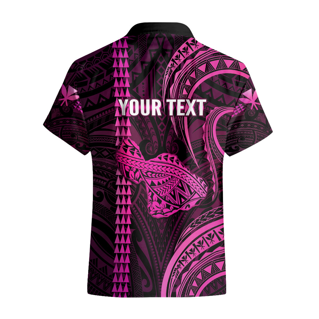 Personalised Hawaiian Islands Hawaiian Shirt Maui Map Pink Kanaka With Kakau LT14 - Polynesian Pride