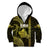 Personalised Hawaiian Islands Kid Hoodie Oahu Map Yellow Kanaka With Kakau LT14 Zip Hoodie Yellow - Polynesian Pride