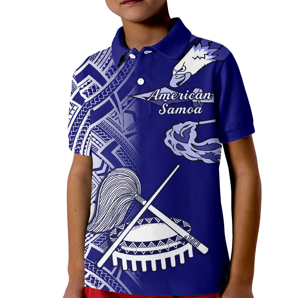 Polynesian Pride American Samoa Kid Polo Shirt July 4 Independence Day LT14 Kid Blue - Polynesian Pride